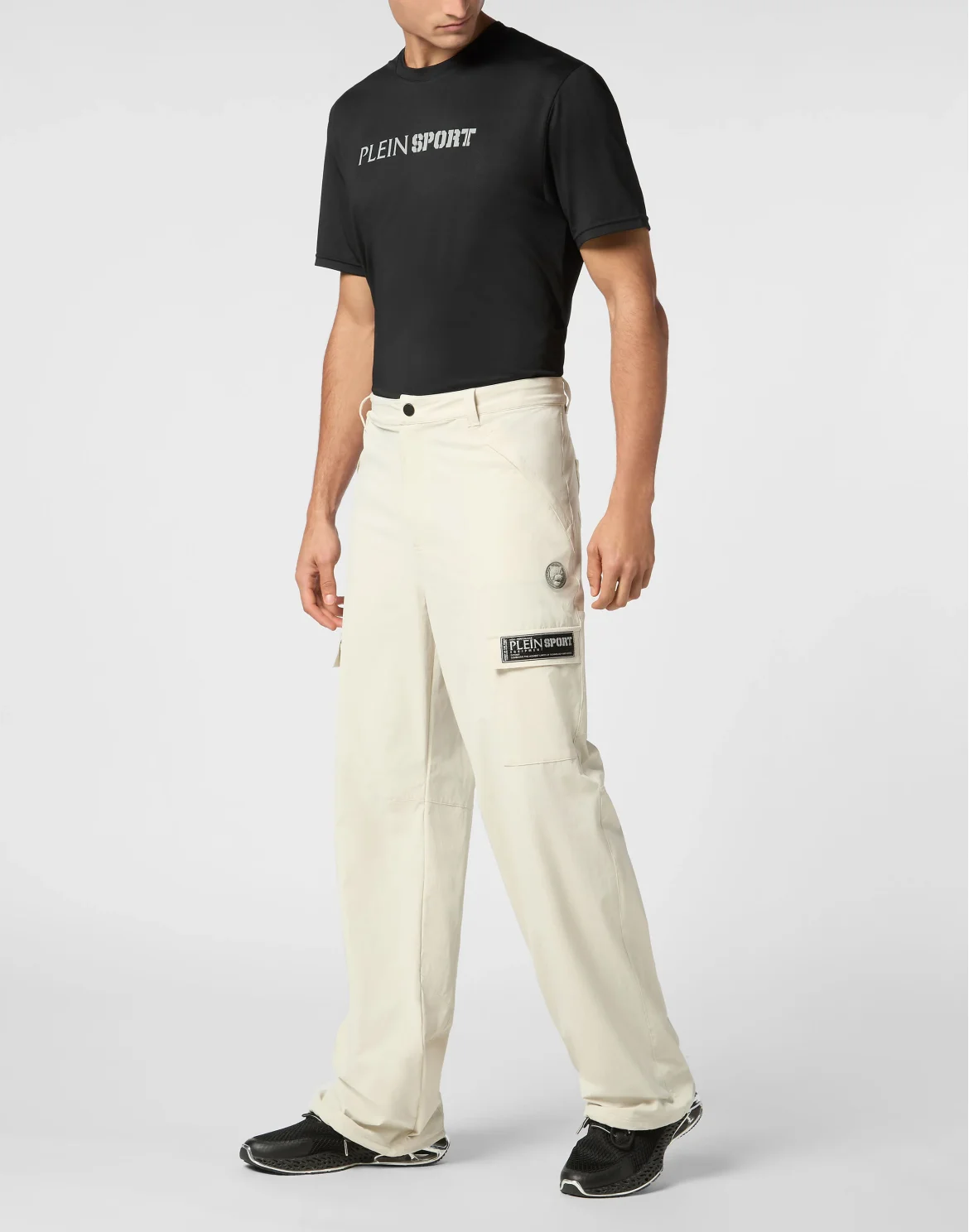 Technical Nylon Loose Fit Cargo Trousers Scratch, цвет: Серый