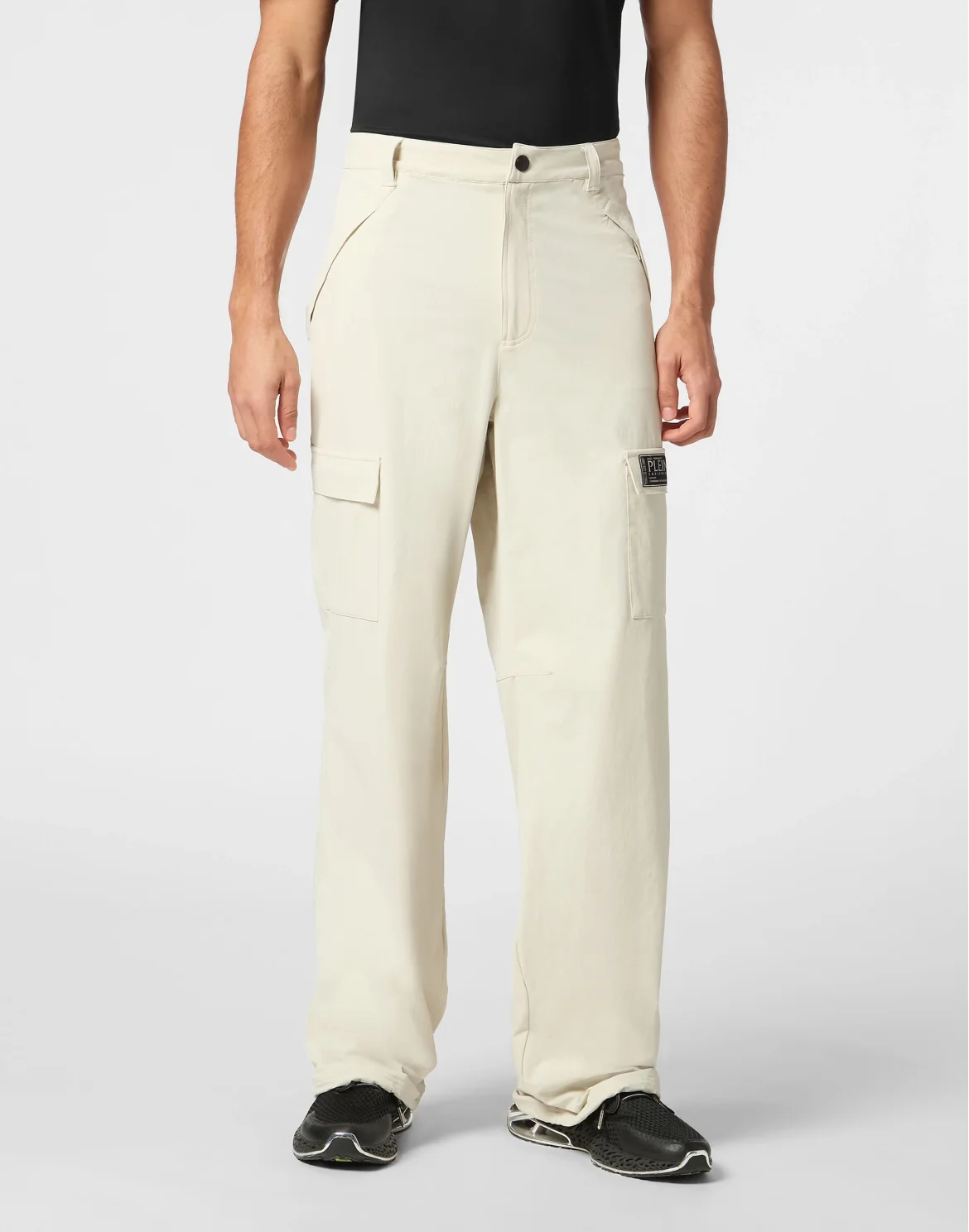 Technical Nylon Loose Fit Cargo Trousers Scratch, цвет: Серый