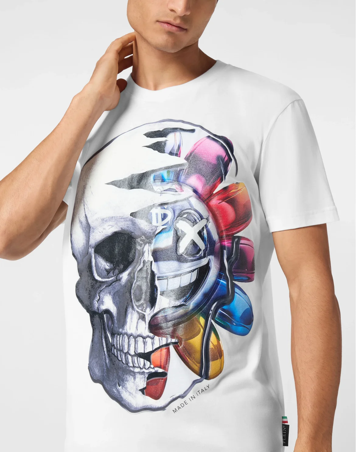 T-shirt Round Neck SS Graffiti, цвет: Белый