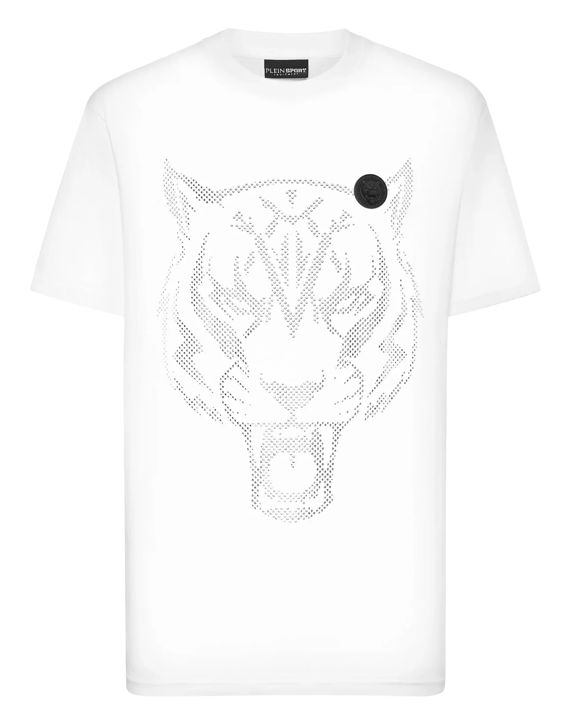 Cotton T-shirt Round Neck SS  Lamina Tiger, цвет: Белый