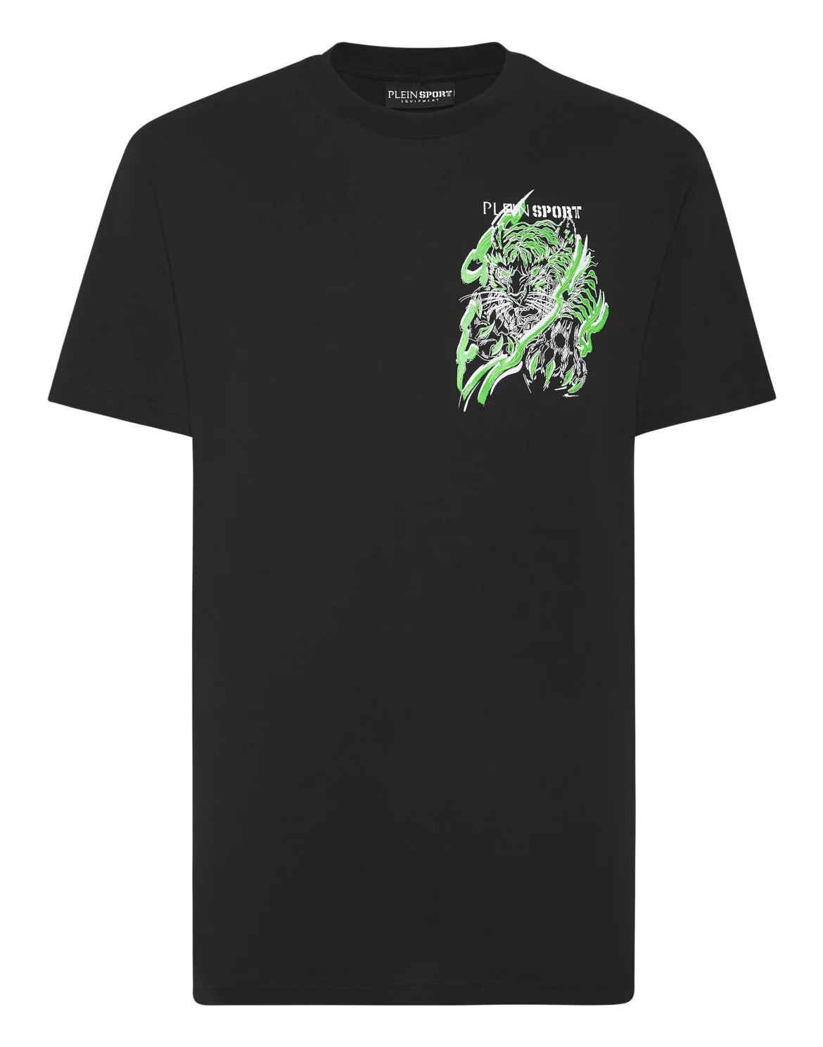 Plein Sport Cotton T-shirt Round Neck SS Tiger, цвет: Желтый