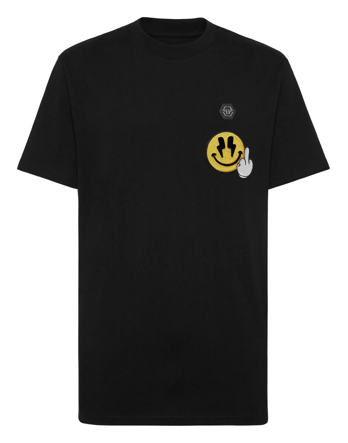 Jersey  T-shirt Round Neck SS Smile, цвет: Черный
