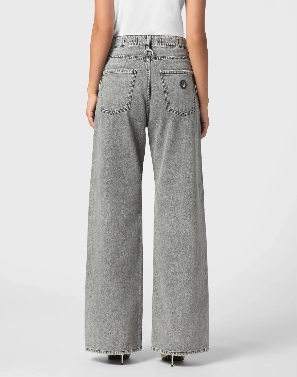 Denim Skater Fit Trousers, цвет: Серый