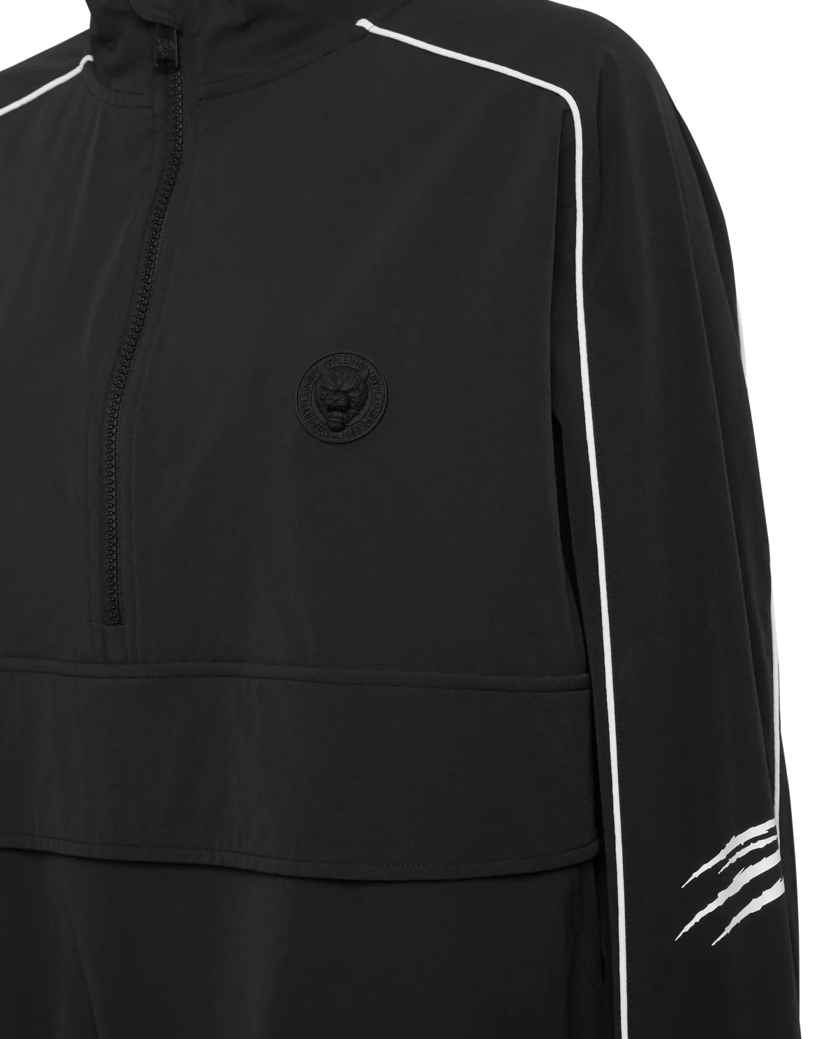 Nylon Piping Anorak LS Scratch, цвет: Черный