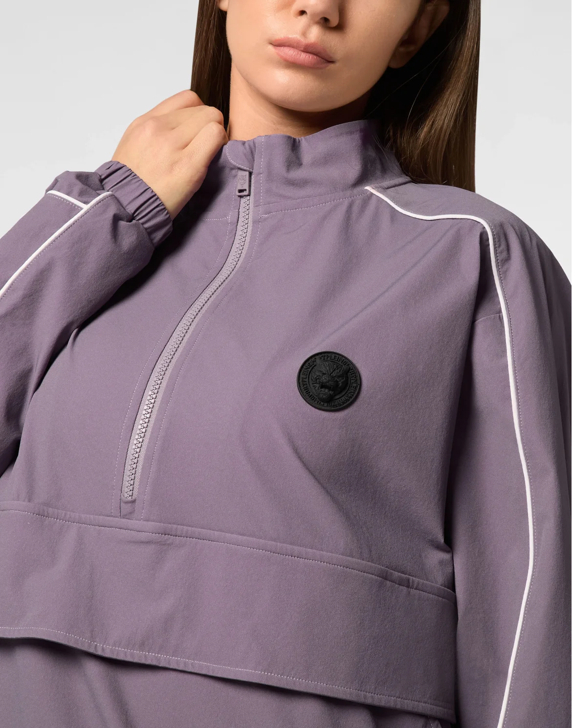 Nylon Piping Anorak LS Scratch, цвет: Фиолетовый