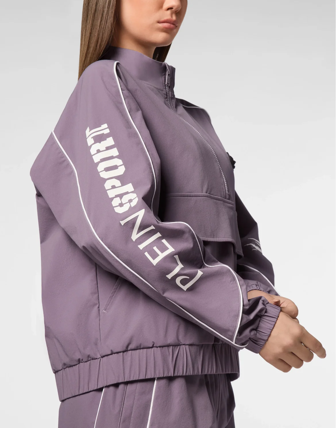 Nylon Piping Anorak LS Scratch, цвет: Фиолетовый