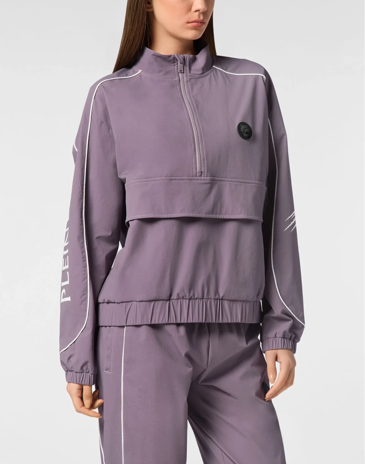 Nylon Piping Anorak LS Scratch, цвет: Фиолетовый