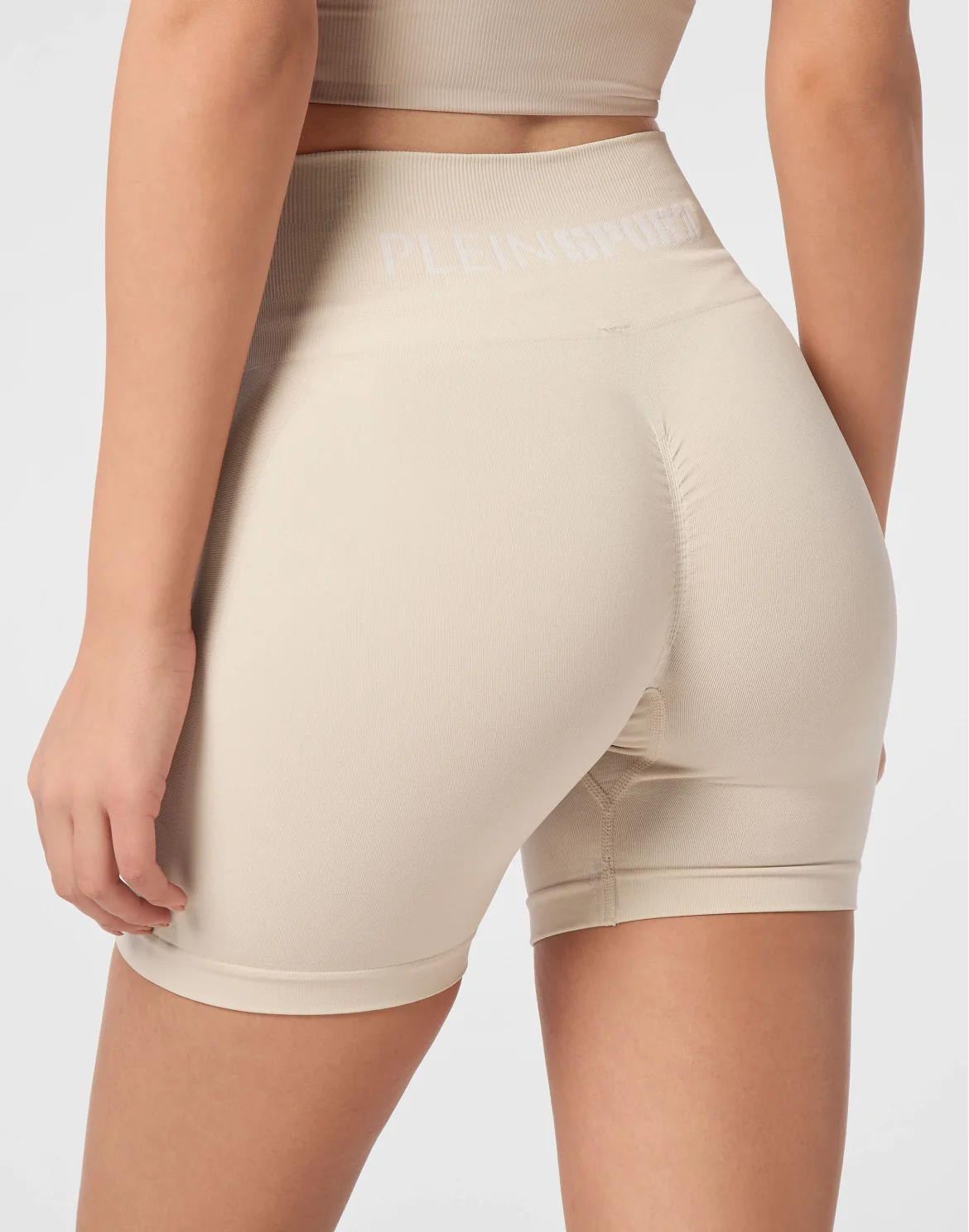 Seamless Micro Biker Shorts Logo, цвет: Серый