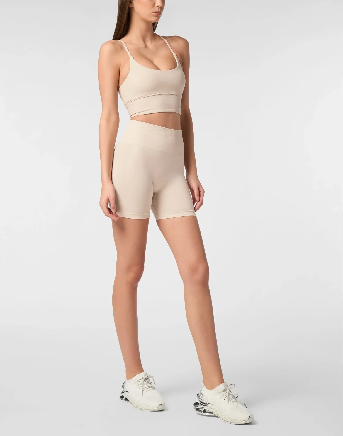 Seamless Micro Biker Shorts Logo, цвет: Серый