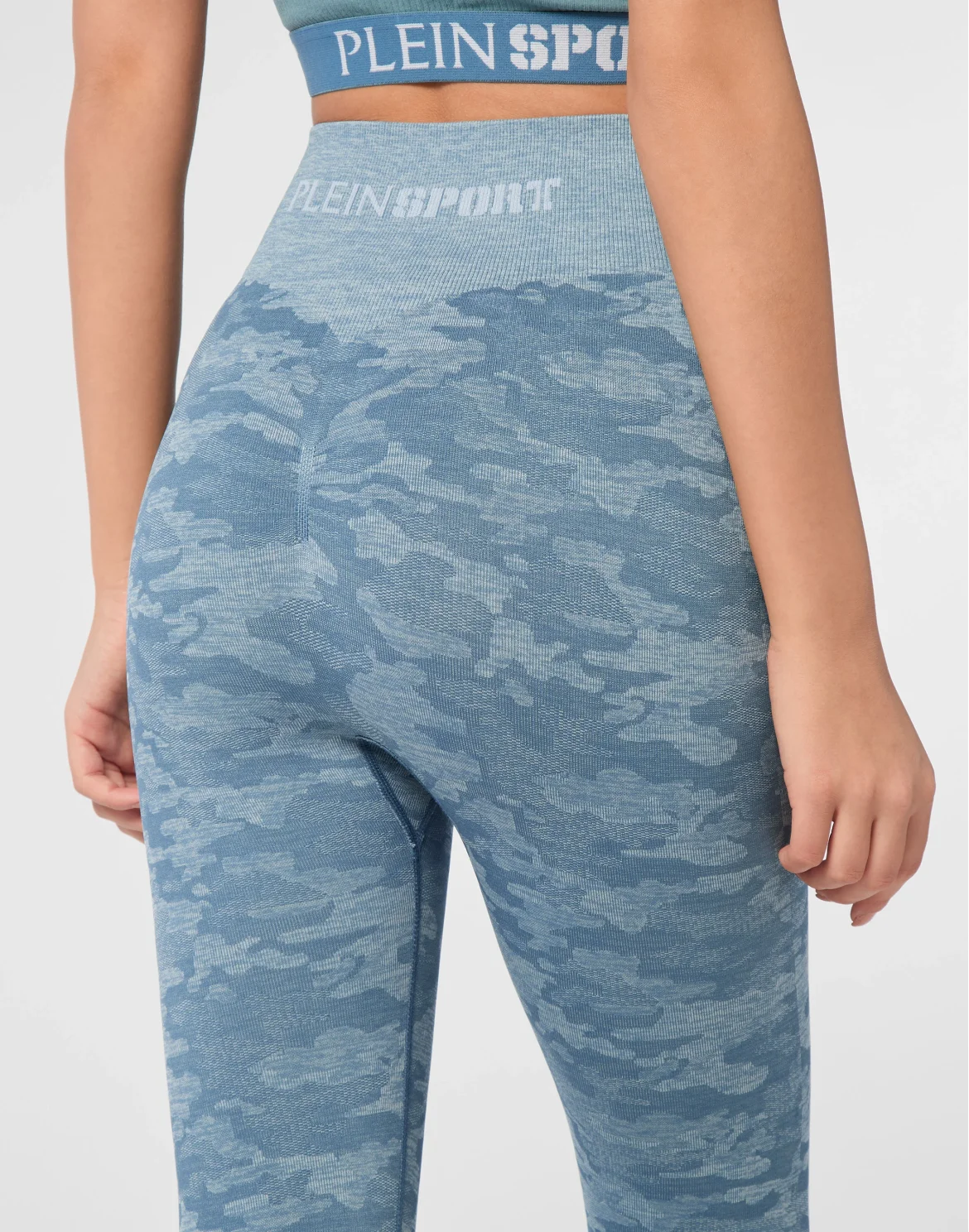 Seamless Sport Leggings Camouflage, цвет: Синий