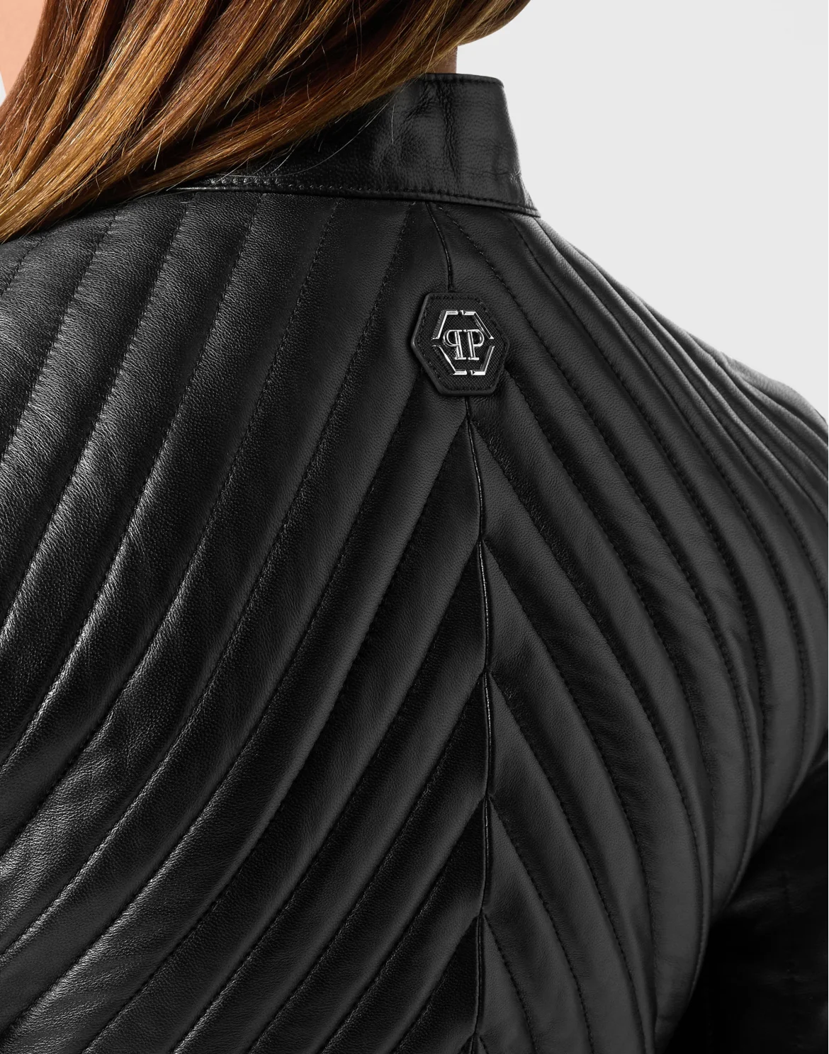 Vintage Leather Biker Jacket LS Flame, цвет: Черный