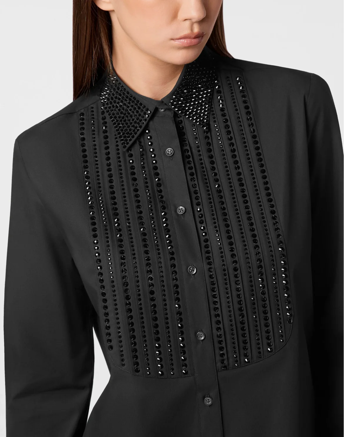 Plastron Strass Regular Shirt, цвет: Черный
