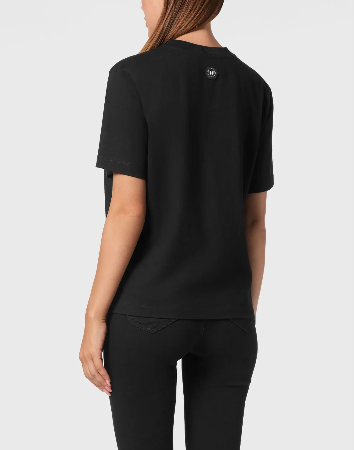 Jersey T-Shirt Man Fit Round Neck SS Logo, цвет: Черный