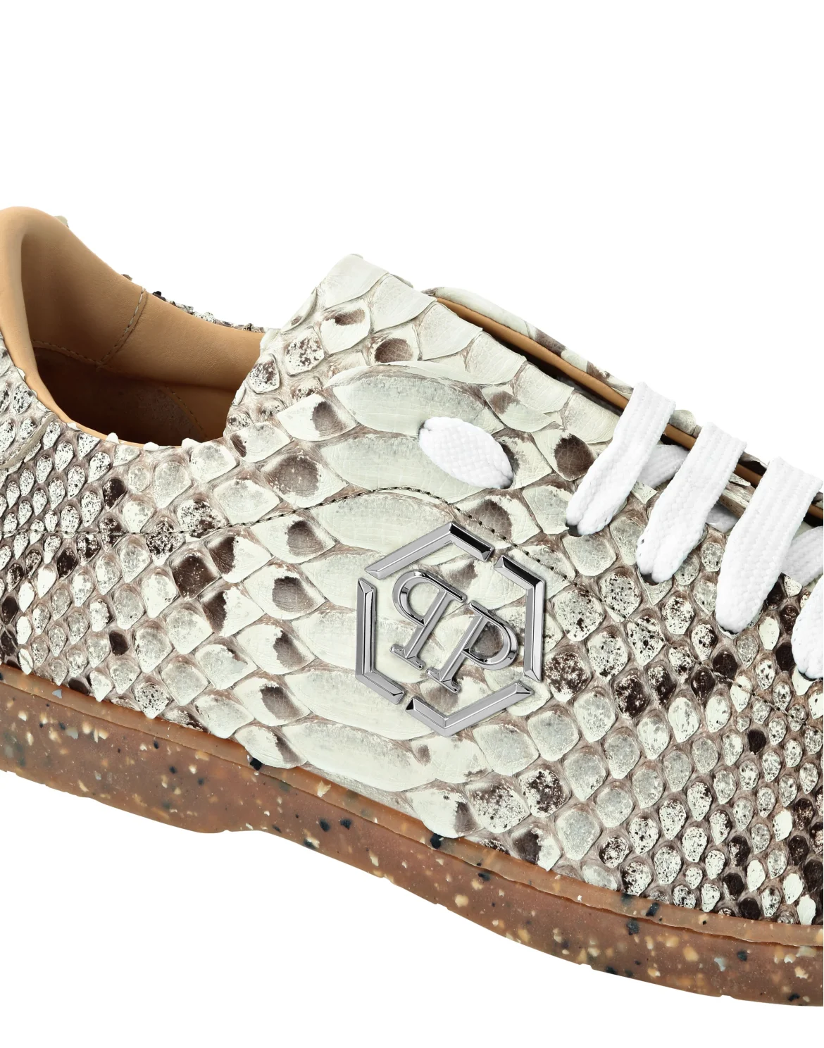 Lo-Top Python Sneakers, цвет: Бежевый