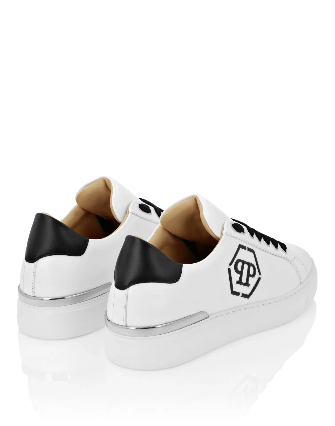 Nappa Leather Lo-Top Sneakers Hexagon, цвет: Черный