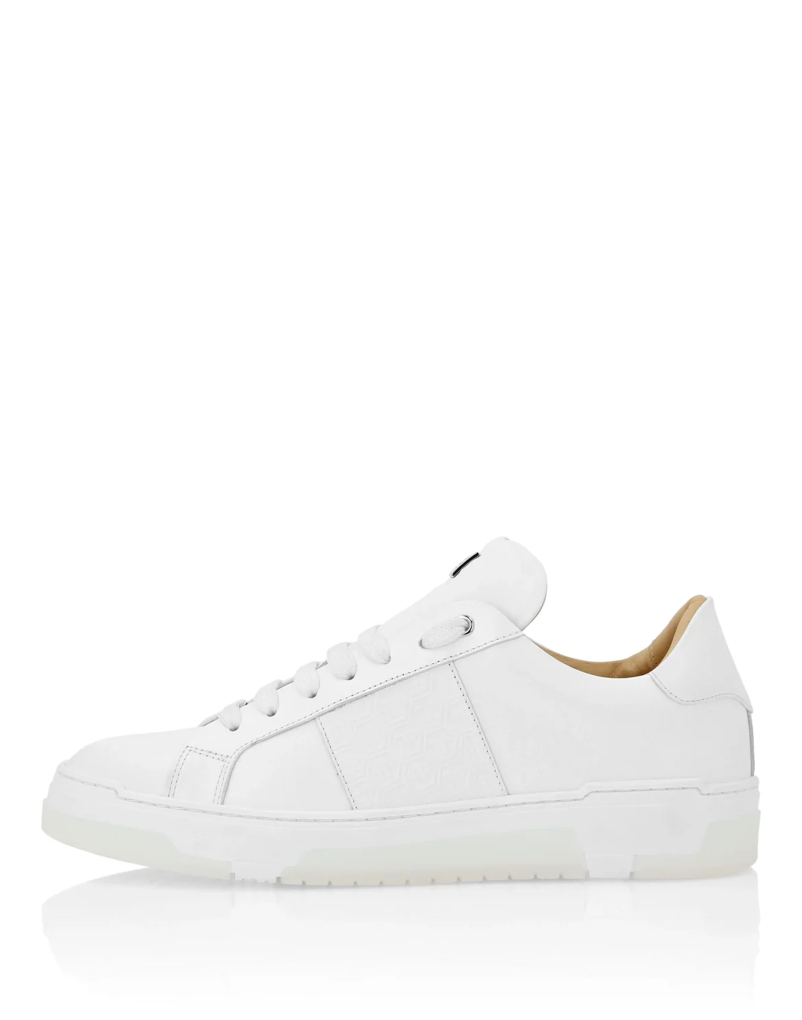 Leather Lo-Top Sneakers Monogram, цвет: Белый