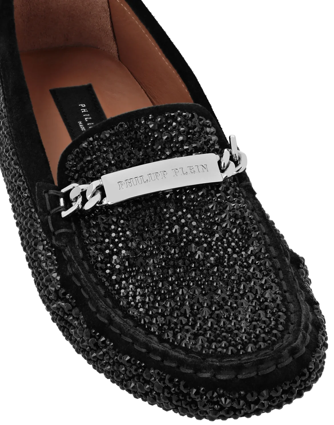 Suede Strass Moccasin, цвет: Черный