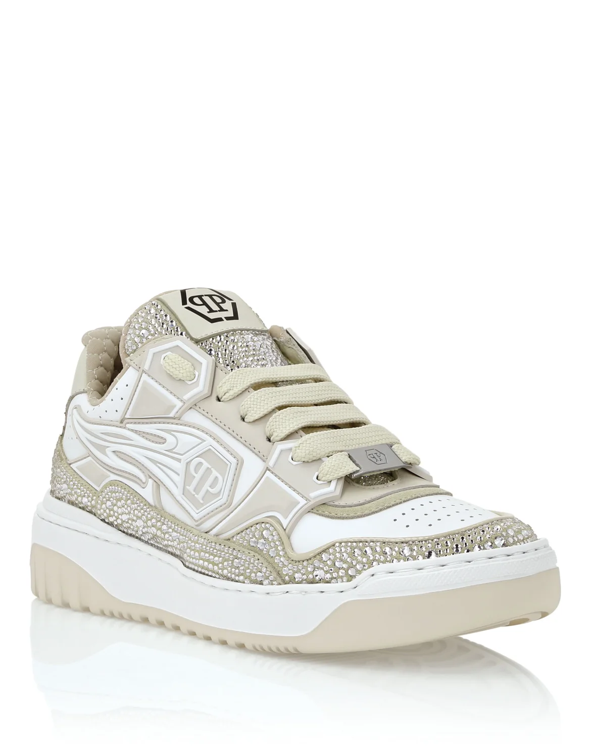 Leather Low-Top Sneakers Moon Walker, цвет: Белый