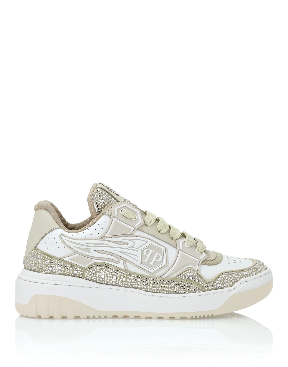 Leather Low-Top Sneakers Moon Walker, цвет: Белый