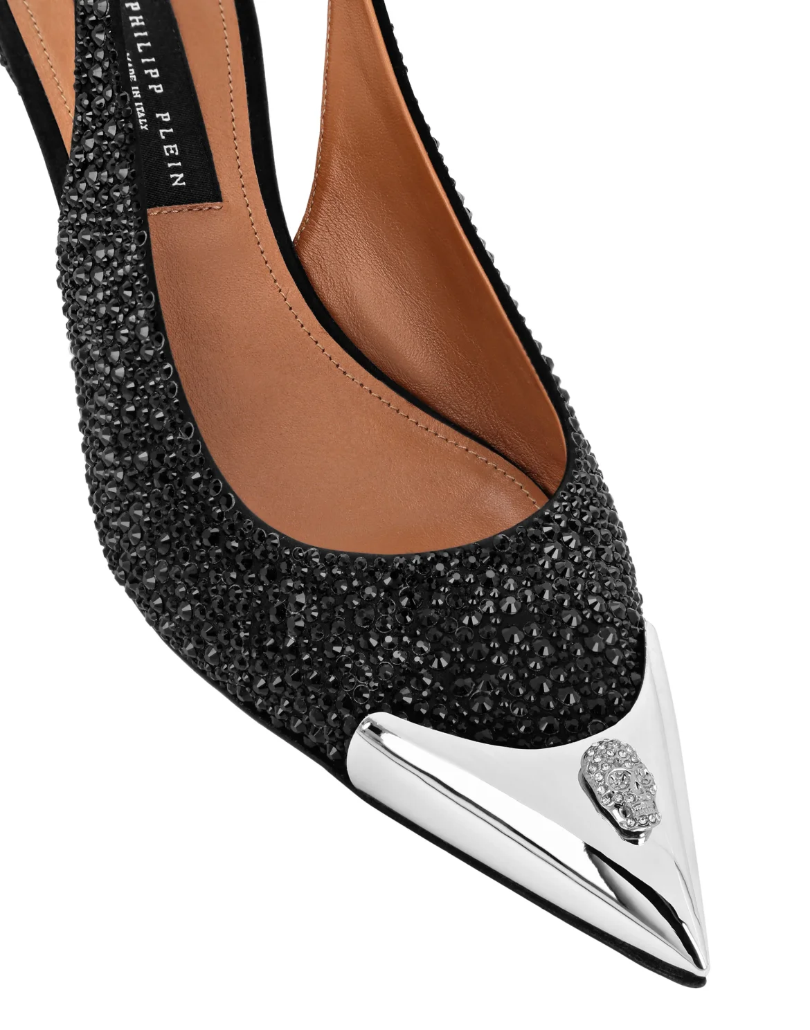 Satin Slingback Mix Strass, цвет: Черный