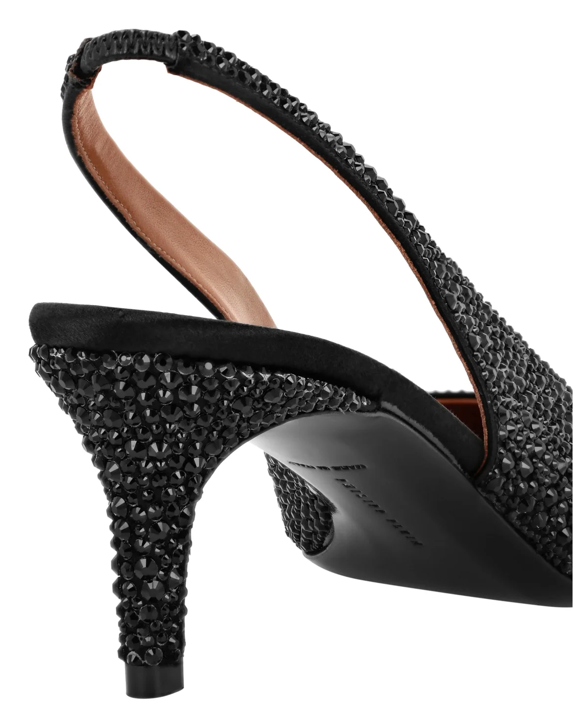 Satin Slingback Mix Strass, цвет: Черный