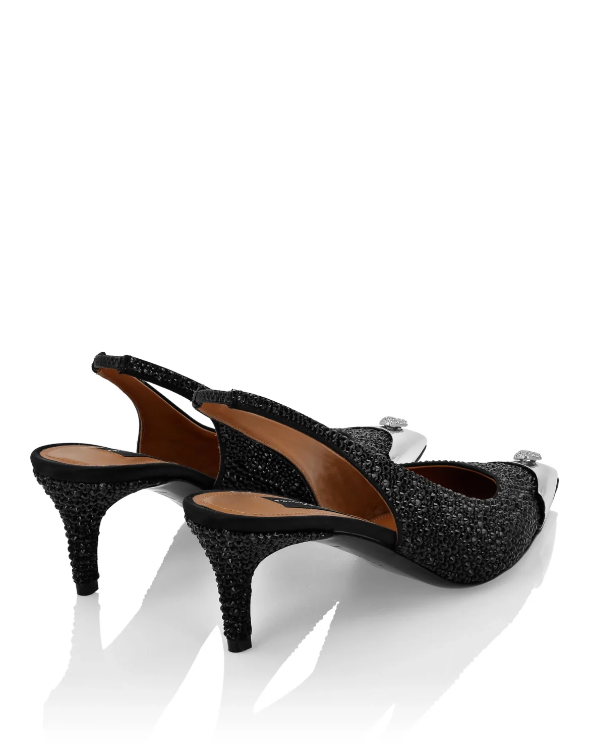 Satin Slingback Mix Strass, цвет: Черный