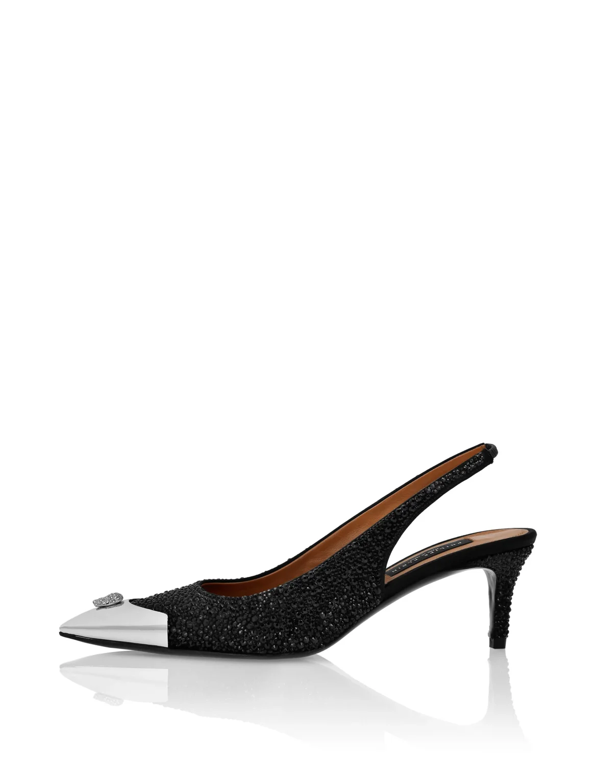 Satin Slingback Mix Strass, цвет: Черный