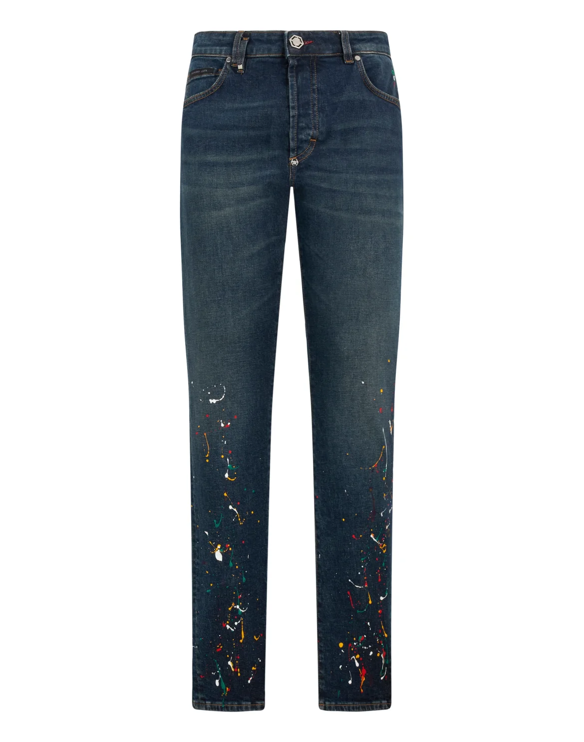 Super Straight Cut Jeans Paint, цвет: Синий