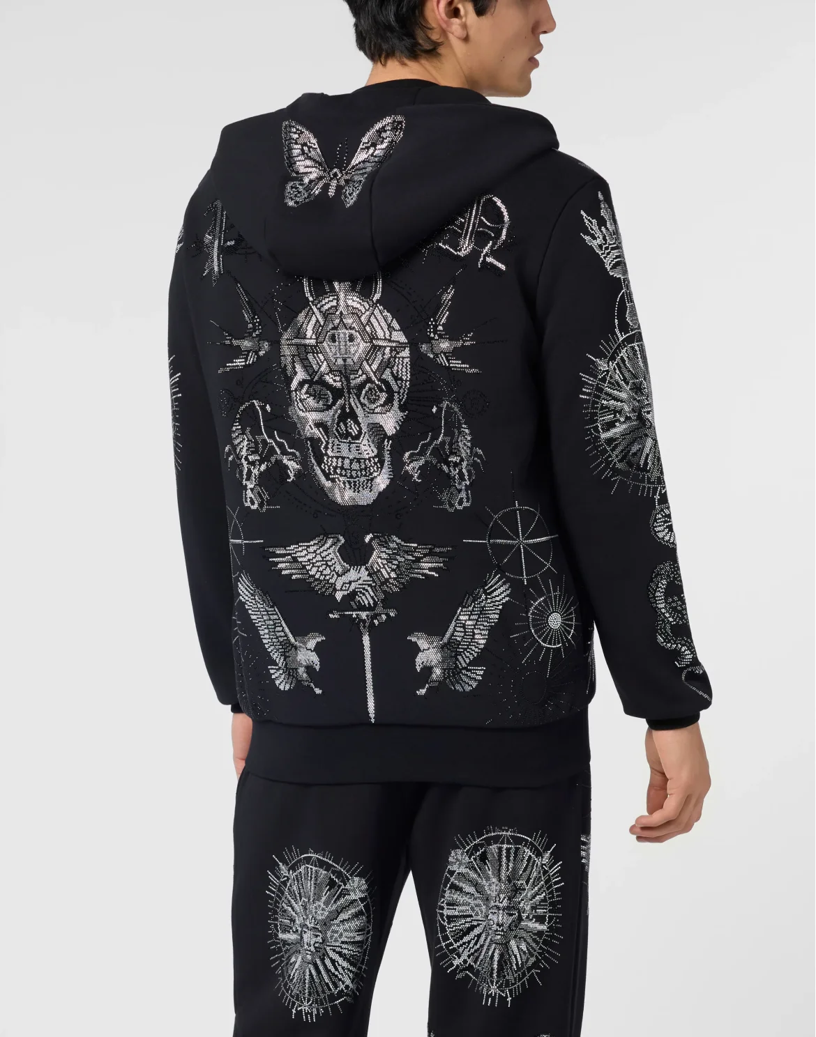 Zip Hoodie Tattoo Stones, цвет: Черный