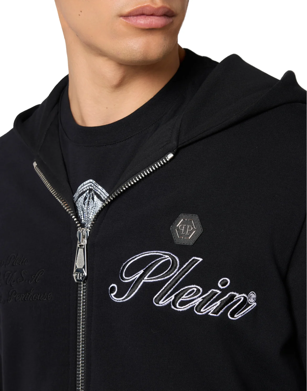 Zip Hoodie Signature Embroidery, цвет: Черный
