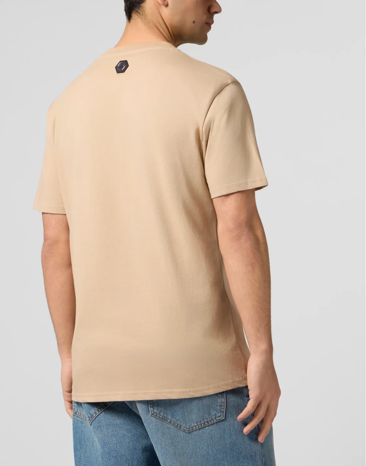 Round Neck T-Shirt Eagle Tattoo, цвет: Бежевый
