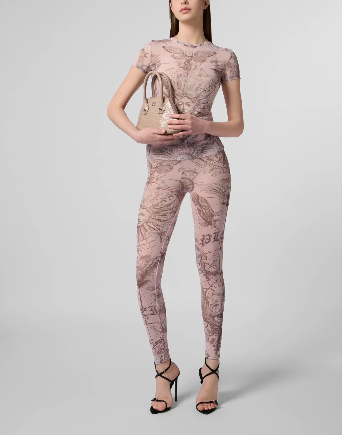 Tulle Leggings Butterfly Tattoo, цвет: Розовый