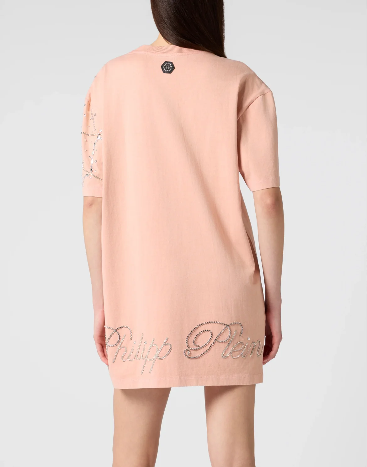 T-Shirt Dress Spiderweb Strass, цвет: Розовый