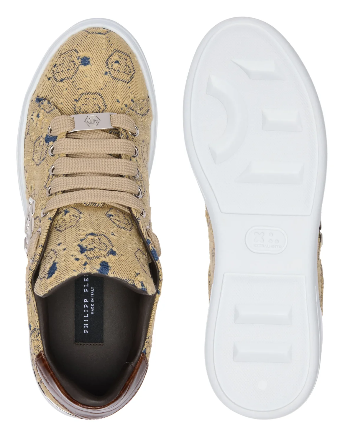 Low-Top Sneakers Jacquard Monogram, цвет: Коричневый