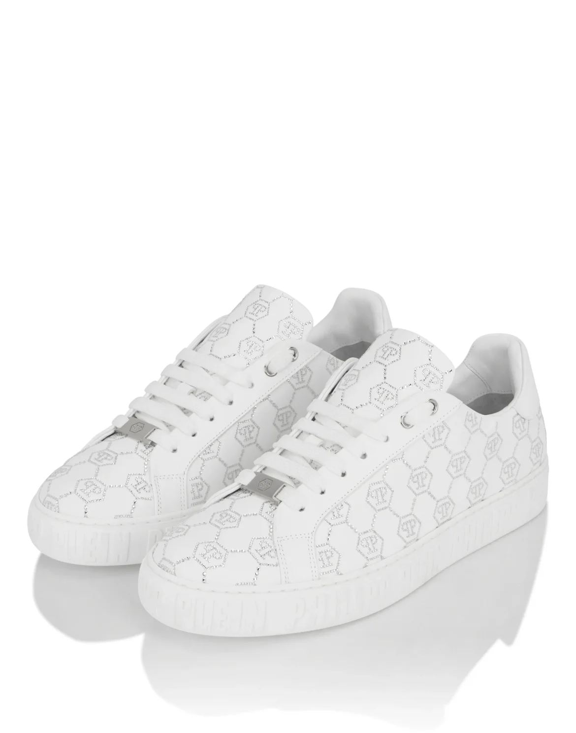 Low-Top Sneakers Carson Monogram Strass, цвет: Белый