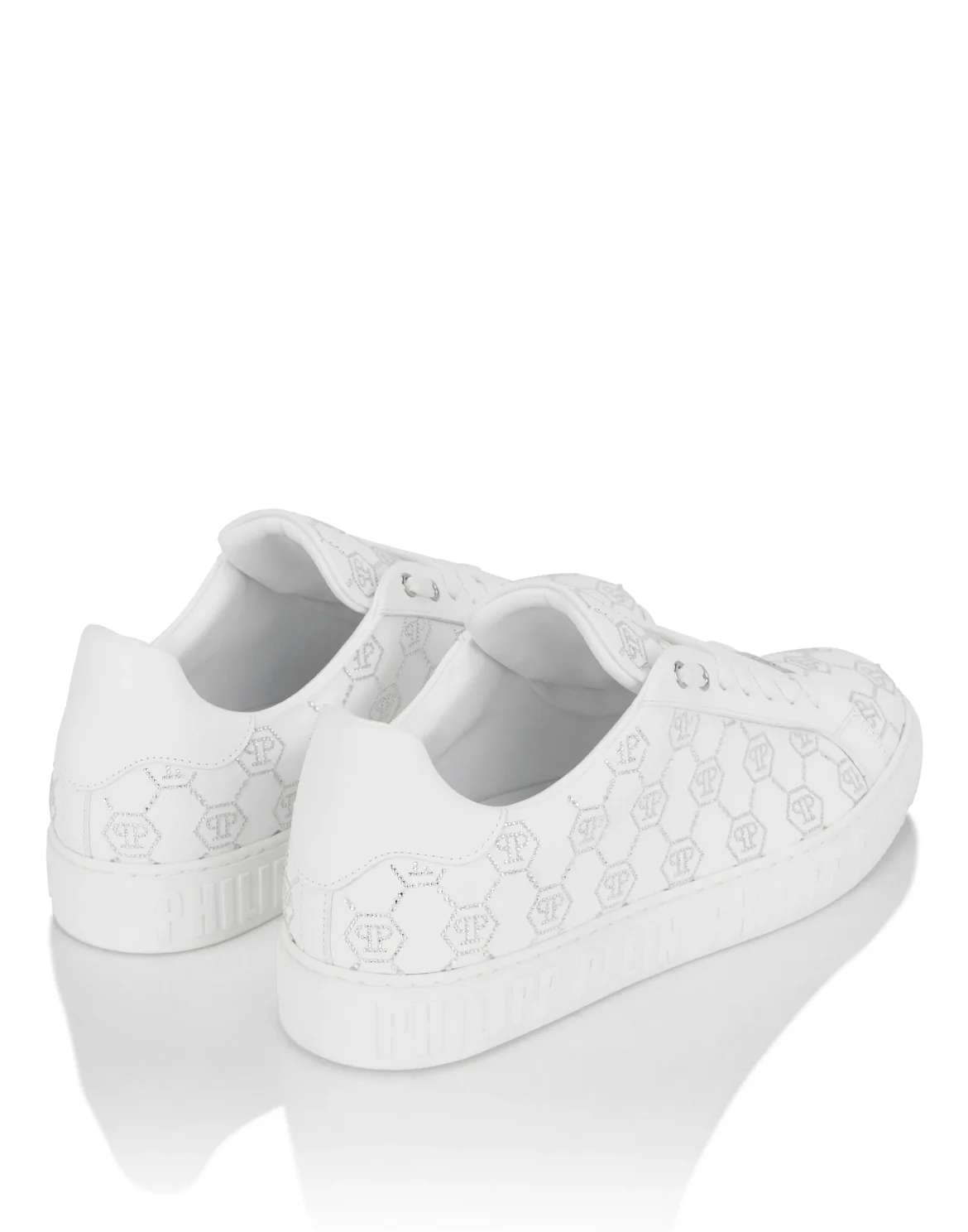 Low-Top Sneakers Carson Monogram Strass, цвет: Белый