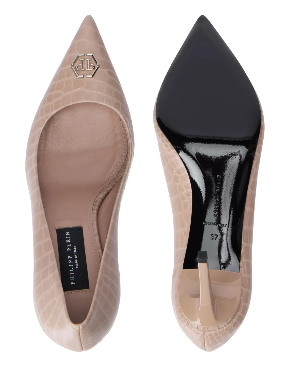 Cocco Print Decolette Mid Heels Hexagon 9, цвет: Бежевый
