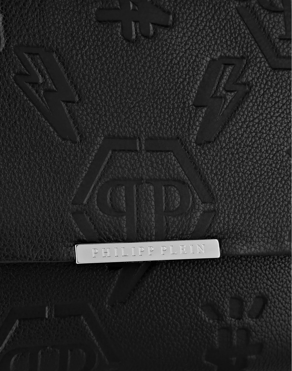 Leather maxi Shoulder Bag Monogram, цвет: Черный