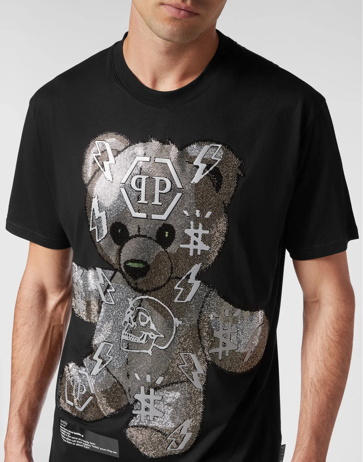 T-shirt Round Neck SS Teddy Bear, цвет: Черный