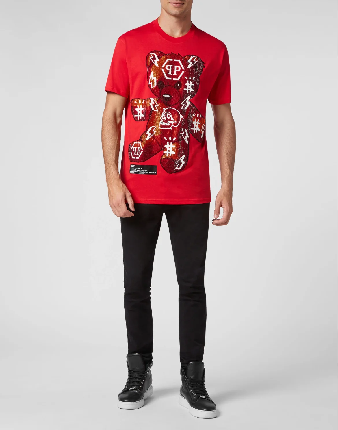 T-shirt Round Neck SS Teddy Bear, цвет: Красный