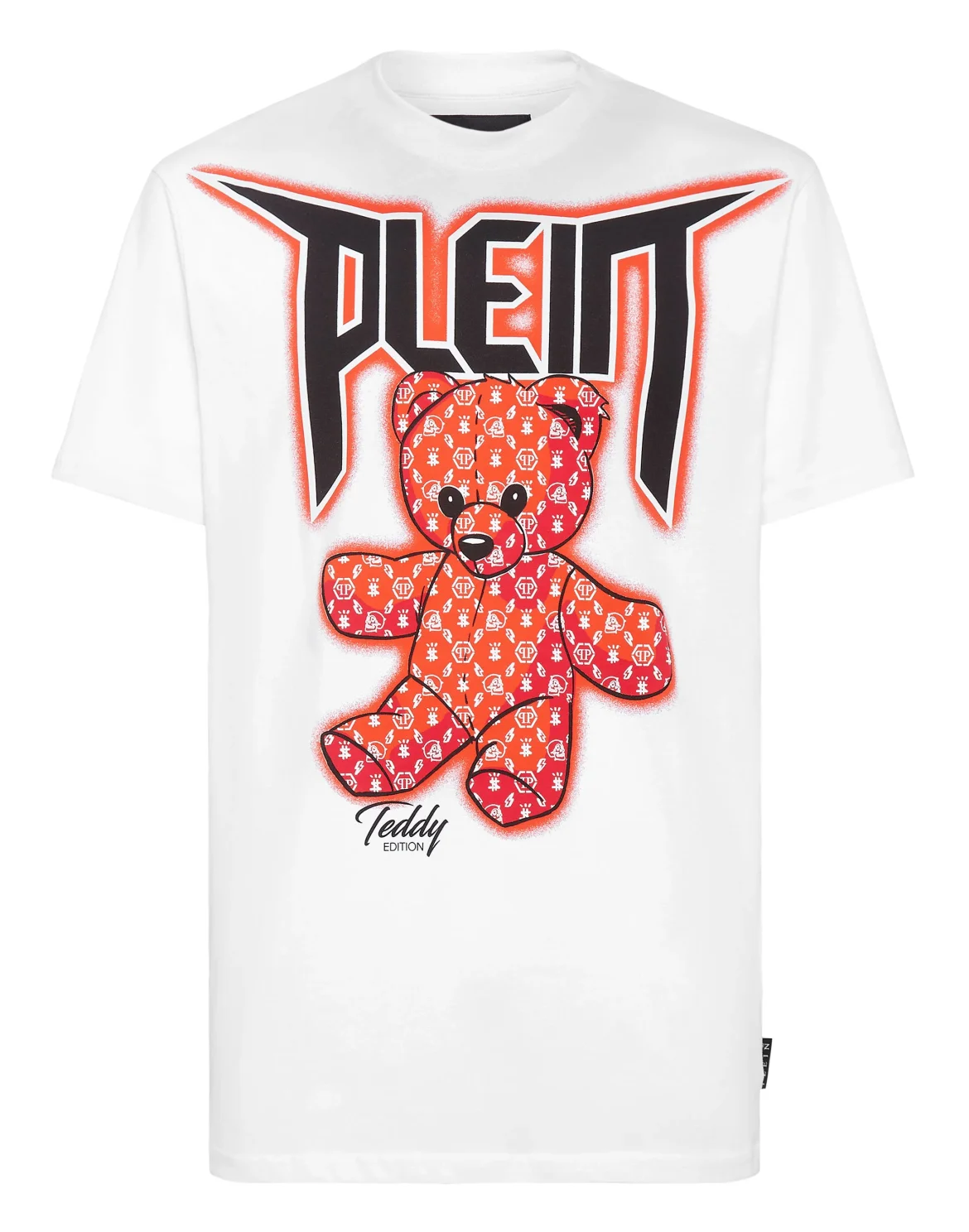 T-shirt Round Neck SS Spray Effect Print Teddy Bear, цвет: Белый