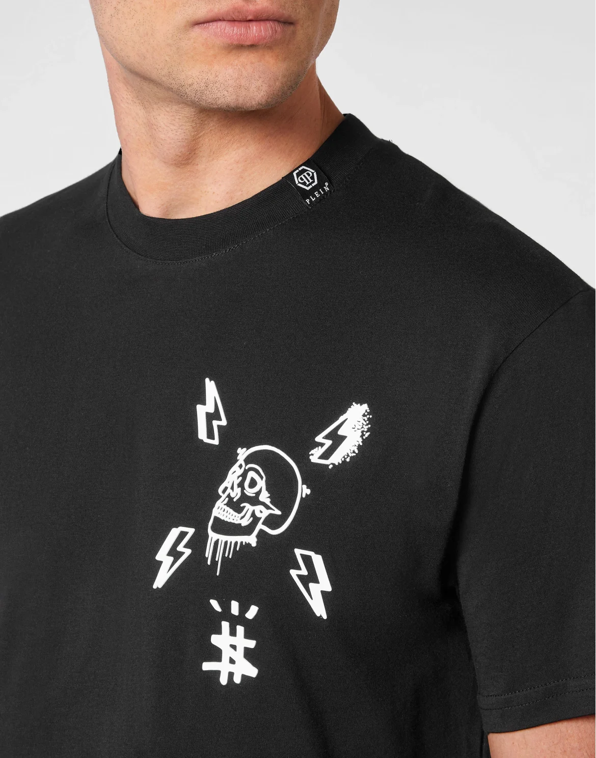 T-shirt Round Neck SS print Skull, цвет: Черный