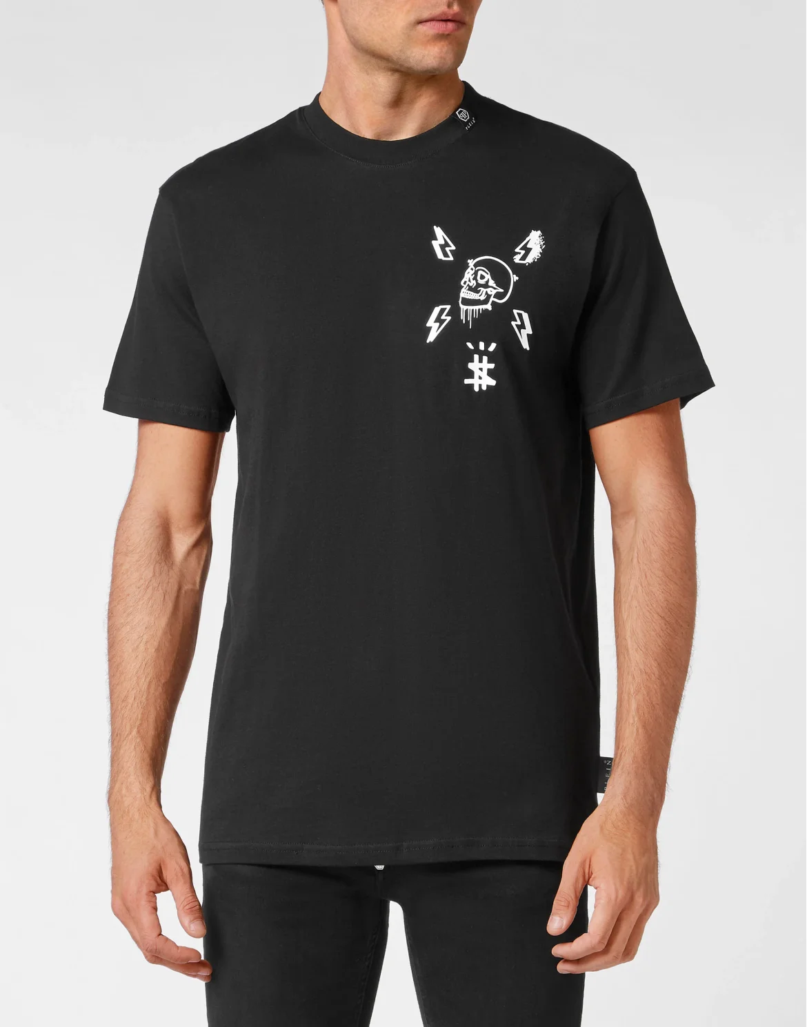 T-shirt Round Neck SS print Skull, цвет: Черный