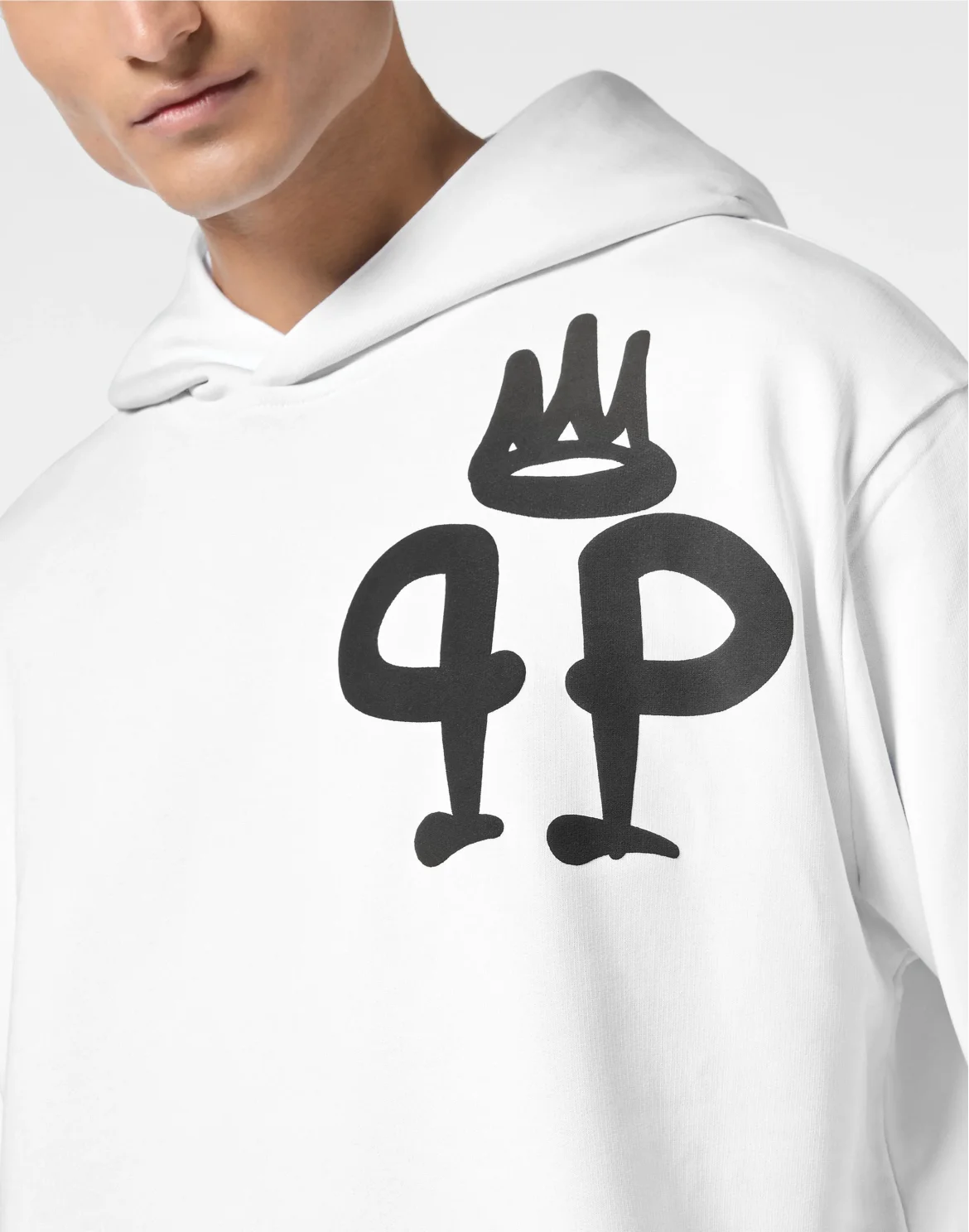 Hoodie Sweatshirt LS King Plein, цвет: Белый