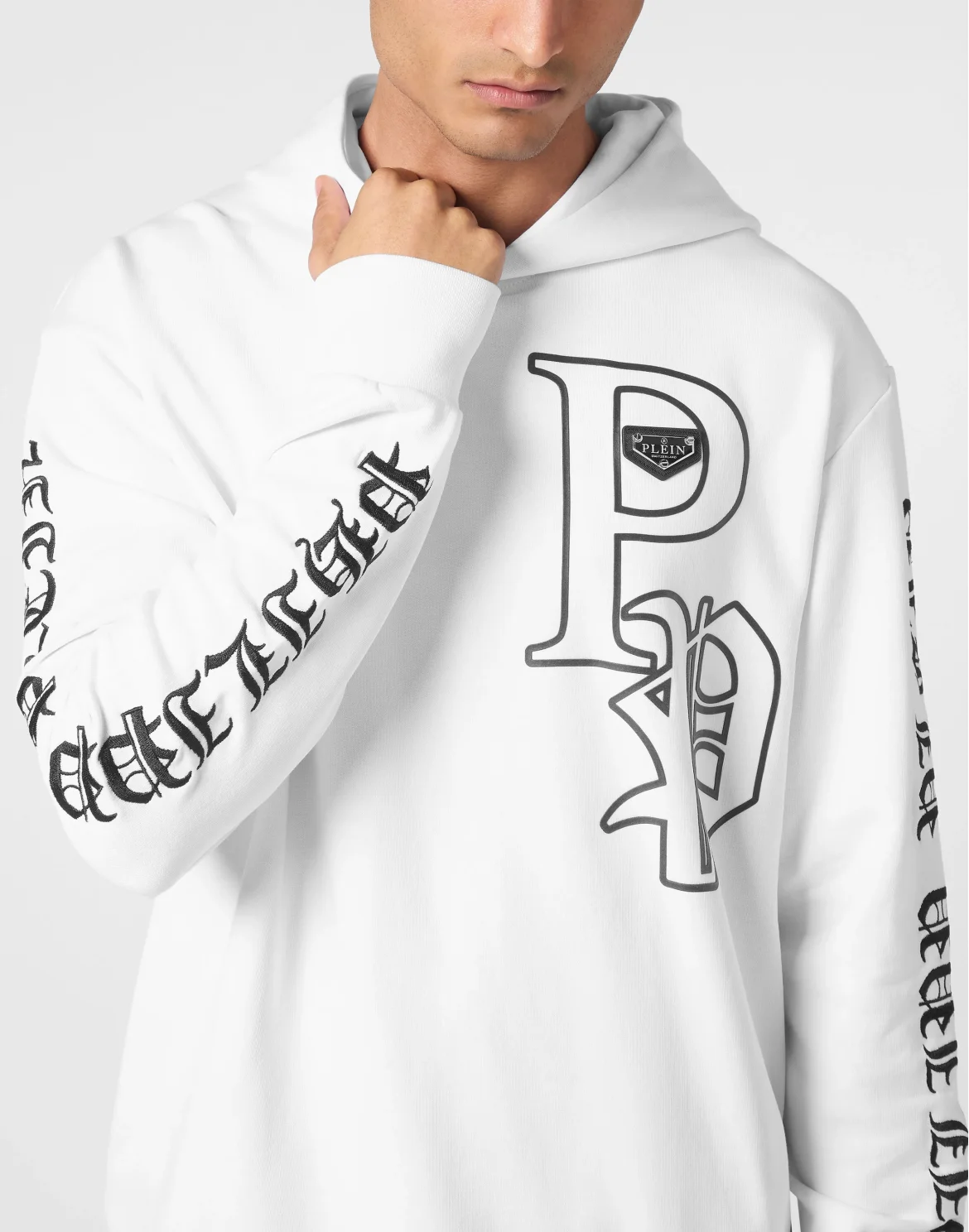 Hoodie Sweatshirt LS Gothic Plein, цвет: Белый
