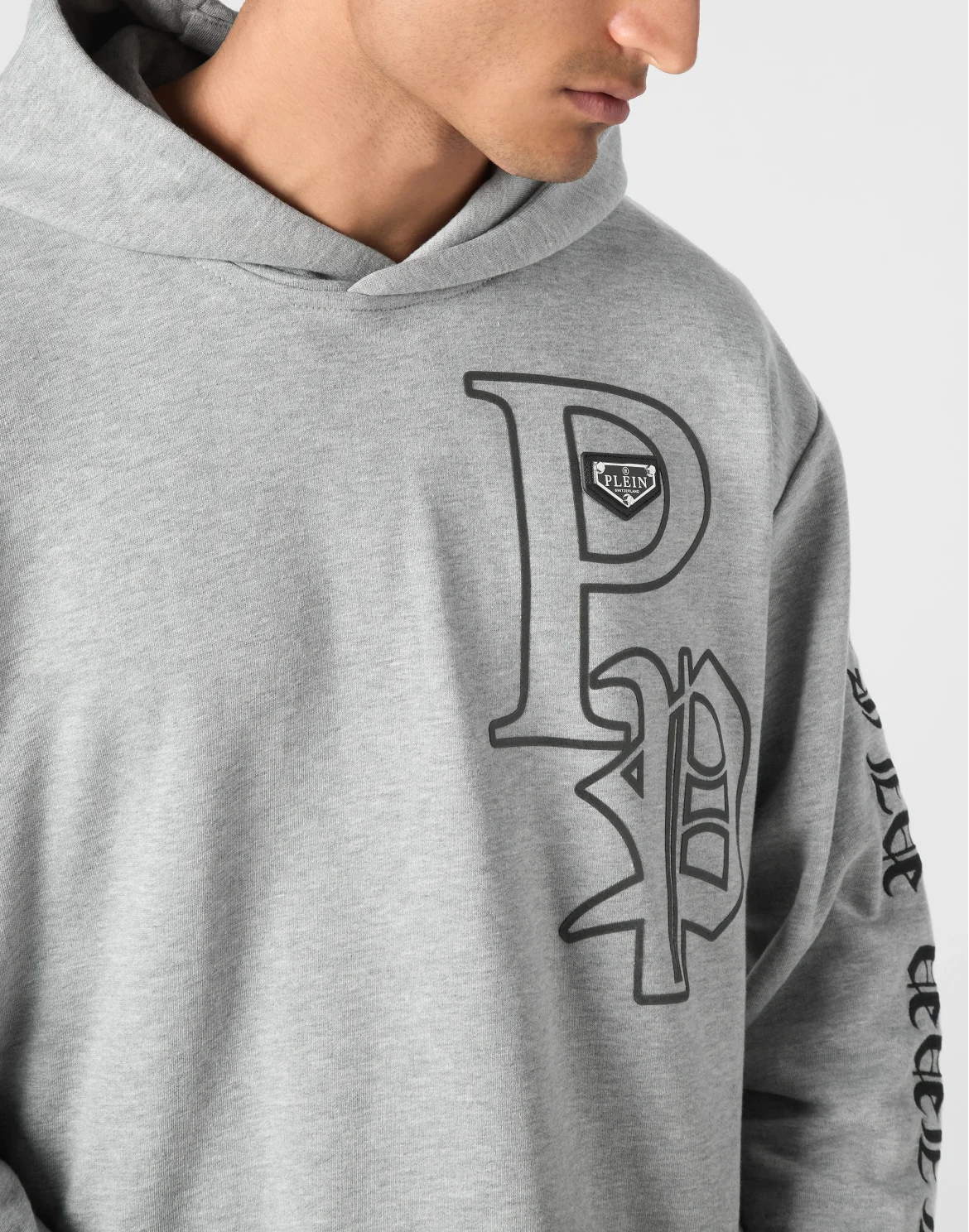 Hoodie Sweatshirt LS Gothic Plein, цвет: Серый