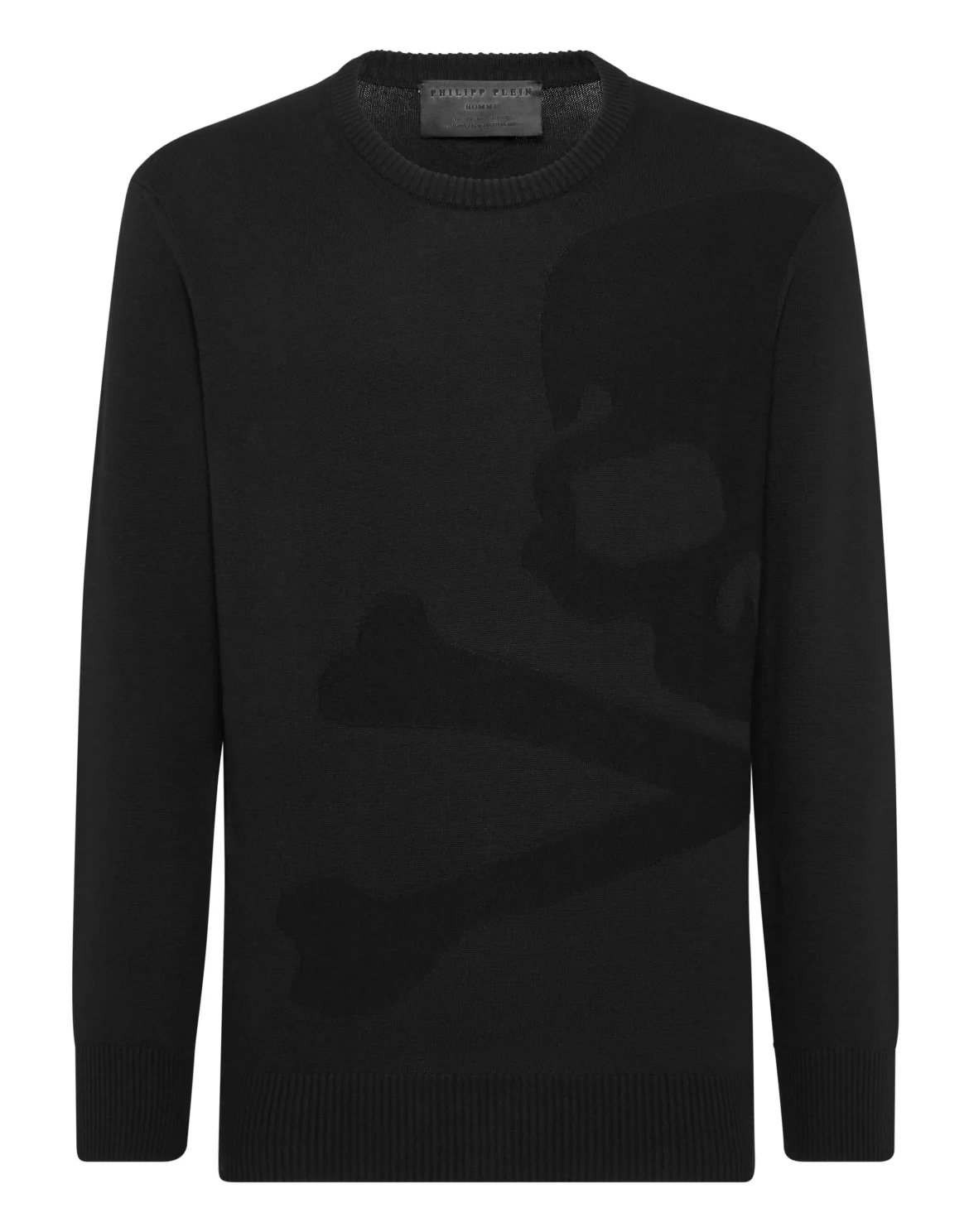 Knitted Pullover Round Neck LS Skull&Bones, цвет: Черный