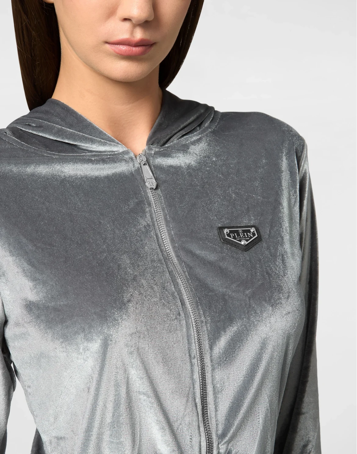 Hoodie Sweatjacket Crystal Signature, цвет: Серый
