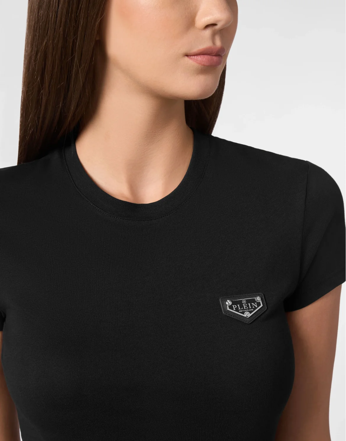 T-Shirt Sexy Pure Round Neck SS Iconic Plein, цвет: Черный