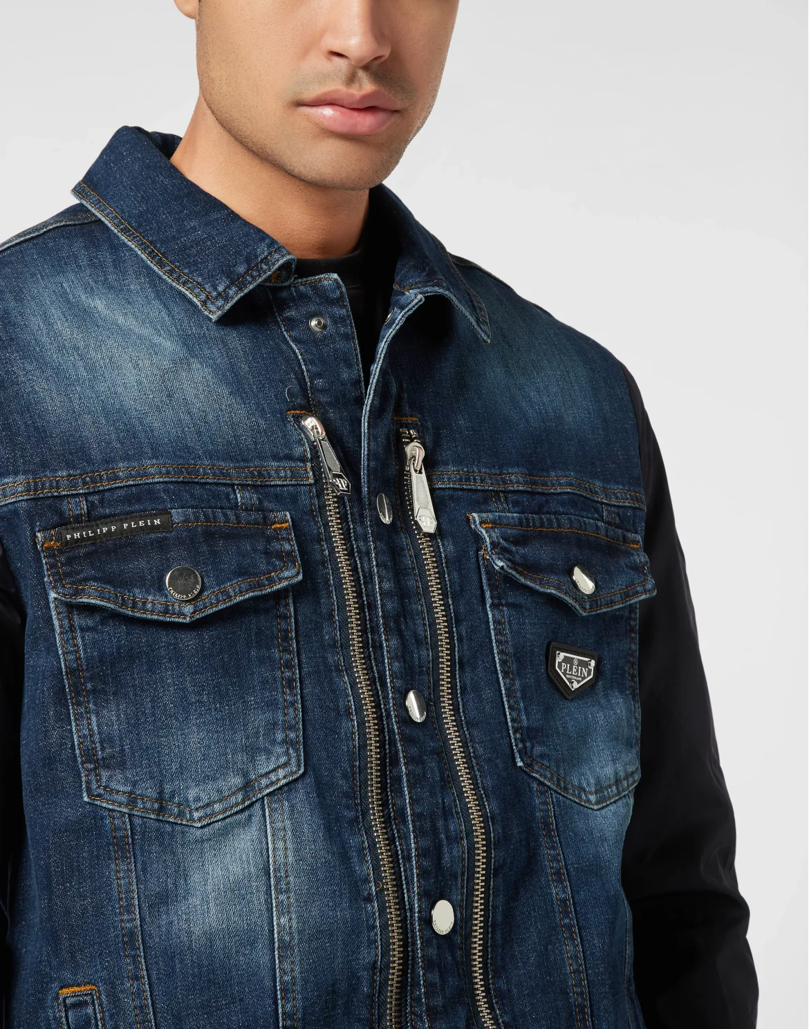 Composed Denim Zip Jacket College, цвет: Синий